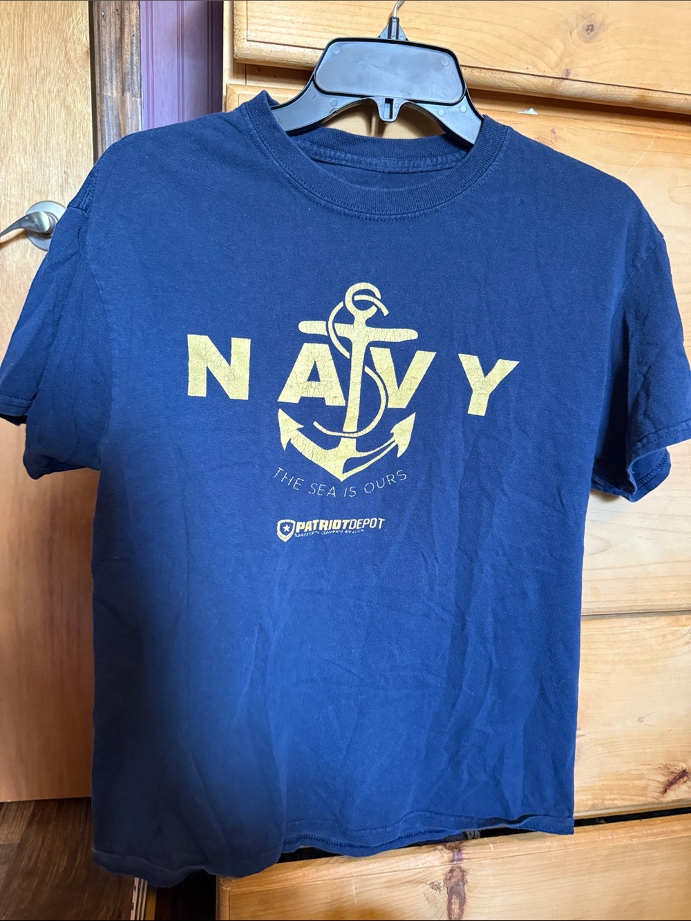 Navy Graphic T‑Shirt with Anchor Logo